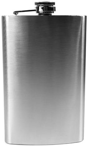 NUZAMAS Mini flasque à whisky portable en acier inoxydable 304 de 300 ml, avec récipient de poche, petite flasque, bouteille à liqueur, seau à vin pour la randonnée, la chasse et le camping