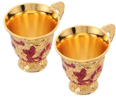 Holibanna 2piezas Copa De Cáliz Elegante Vintage Para Fiestas Banquetes Diseño Floral