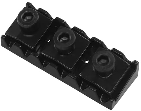 Cjueiom Låsmutter för gitarr, 42 mm gitarr, Tremolo brygglås med skiftnyckelskruv, stränglås för Floyd Rose Style elgitarr, kompatibel med dubbellåsande Tremolo-system, svart