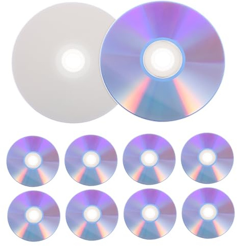 Abaodam Discos DVD-r Grabables Plástico Resistente de Alta Capacidad 10 para Respaldo de Fotos y Entretenimiento en Casa