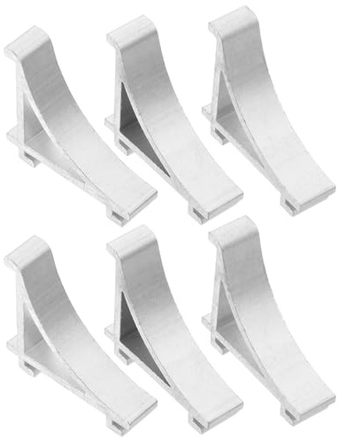 Yardenfun Clip Supporto per Ripiani Frigorifero in Acciaio Inox, Fibbie Sostitutive in Lega di Alluminio per Mensole Frigorifero, Set da 6 Pezzi per Organizzazione Compatta e Fissaggio