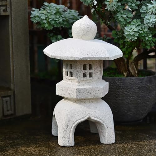 Farol de piedra japonés para jardín, decoración asiática zen para interiores y exteriores, torre de paisaje, balcón, patio