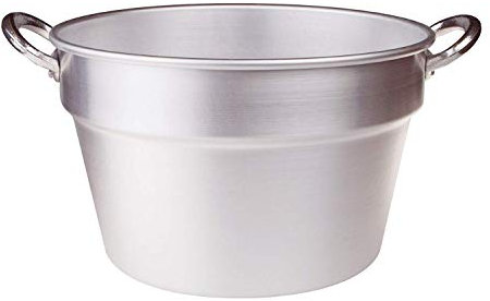 Pentole Agnelli Linea Salsa Pomodoro in Alluminio Pentola Tipo Sud, Argento, 50 cm