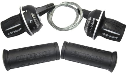 SRAM MRX Comp 6-Speed Rear & Friction Front Shifter Set with Stationary Grips - Lightweight, Durable Mechanical Gear Components for Mountain & Hybrid Bikes