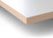 Modulor Holz Tischplatte in 1,9 x 80 x 160 cm mit Kern aus Spanplatte, Platte für Arbeitstisch, mit Buche-Umleimer und Laminatbeschichtung, weiß geperlt