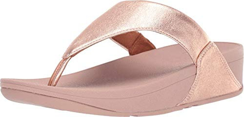 Fitflop Damen LULU TOE POST - LEATHER Zehenstütze Sandalen, Rose (Roségold 323), 39 EU