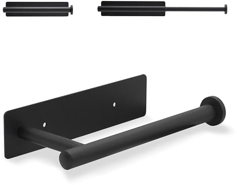 Porta Rotolo da Cucina, Accessori Cucina In Acciaio Inox - Portarotolo da Cucina Estensibile, Elegante, Robusto, Utensili Cucina da Parete Salvaspazio, Ideale anche come accessori bagno