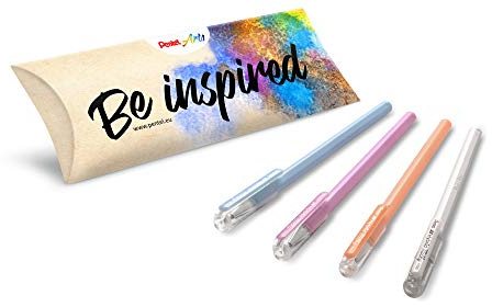 Pentel K108-PS/PV/PF/PW Bolígrafo Boli de Tinta de Gel Hybrid Milky, de Uso muy Cómodo para Escritura Suave, Perfecto para Colegios y Oficinas, Recargable