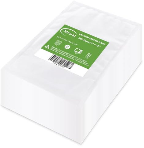 Vakuumierbeutel Lebensmittel 20CMx30CM 200 Beutel Profi Lebensmittel Vakuumbeutel für alle Vakuumierer & Lebensmittel Vakuumiergerät, BPA-frei Sous Vide Gefrierbeutel