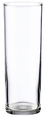 Tradineur - Set de 24 vasos de tubo de cristal, base gruesa, aptos para lavavajillas, agua, bebidas, refrescos, 16,3 x 5,8 cm, 31 cl
