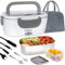 Poligono Fiambrera Electrica 1.5L, Fiambreras Comida Trabajo,Calentador de Comida Termica para Trabajo, Acero Inoxidable, (55W/220V), Gris