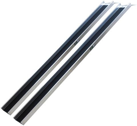 TRUTZHOLM 2 x Alu Auffahrschienen 194 cm Tragkraft 100 kg Alu grau Anti-Rutsch Beschichtung E-Bike Mofa