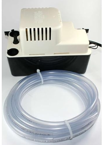 VCMA-15 Kondensatpumpe für Klimaanlagen und Heizungen, mit 3m Schlauch, Weiß/Grau