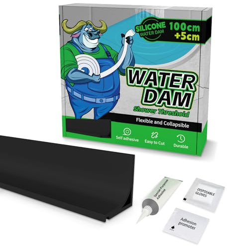 ALITAIYI Schwallschutzleiste Dusche Selbstklebend,Wasserstopper Dusche Schwallschutz，Schwallschutzleiste Silikon FüR Dusche,schwallschutz dusche für Toilette Bad Duschabtrennung