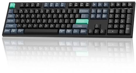 Keychron B36 2.4 GHz Wireless Bluetooth Keyboard Silent Typing 100% Full-Size Layout Launcher Support with Numeric Keypad Ergonomic Angle Compatible for Mac Windows Linux