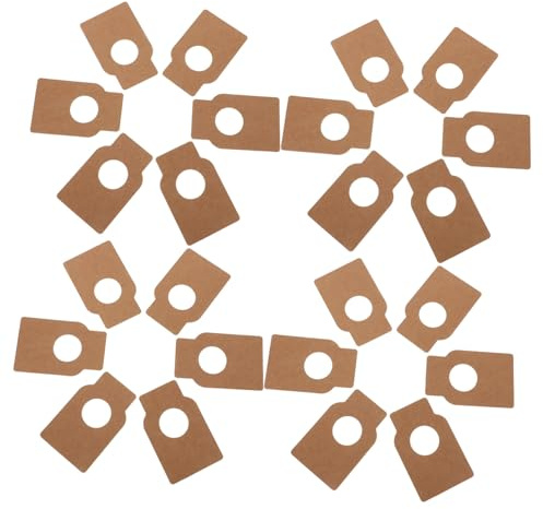 HOLIDYOYO 50 Piezas Etiquetas para Botellas de Vino de Papel Kraft Resistentes Unidades Diseño para Personalizar para Bodega Fiestas de Navidad Halloween y Bodas