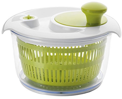 IBILI CENTRIFUGADORA ENSALADAS Confort 20 CM, Stainless Steel, Bianco/Verde, 20 x 20 x 14 cm