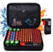 Tamfile Batteries Organiser Storage Box Holds 172 Batteries, 12.59x8.86x2.95 Fireproof Waterproof Battery Carrying Case Bag for AA/AAA/C/D/9V and Battery Tester BT-168(Batteries are Not Included)