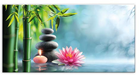 LuxHomeDecor Quadro Zen Centro estetico Benessere 100x50 cm Stampa su Tela Canvas con Telaio in Legno Arredamento Arte Arredo Moderno
