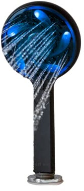 HYDRAO Pommeau de douche noir mat économique et connecté - Minuteur de douche noir - Economies 70% d'eau - 3 jets- Pommeau anti calcaire