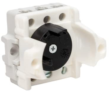 geba Schalteinsatz J-1T/1 einseitig tastend für Schlüsselschalter 1-polig Art. Nr. 600.1101.00 Einfach-Taster unteranderem passend zur BaureiheJ,JR,S der Marke geba, weiß/schwarz