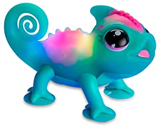 Little Live Pets - Sunny tu Camaleón Luminoso, Juguete Interactivo con Sensores Táctiles, Se Ilumina, Expresa Emociones y Tiene más de 30 Sonidos, Mascota para Niños de +5 años, Famosa (LP200000)
