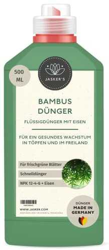 Bambus Dünger flüssig 2 L - 100% Schnelldünger mit Eisen - Spezialdünger - Flüssigdünger für Bambuspflanzen & Bambushecken - Bambus düngen im Freiland & Haus - Dünger Bambus