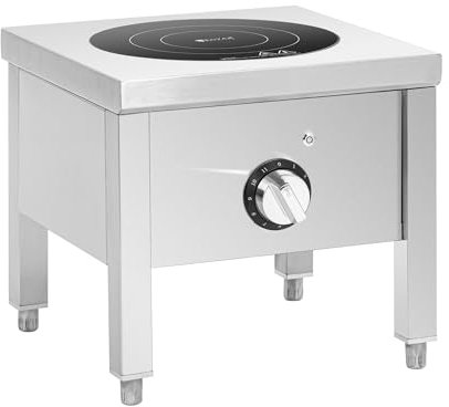 Royal Catering RCIC-5000T Induktionsplatte 5000 W freihstehend Edelstahl Induktionskochplatte Kochplatte Induktion Induktionskocher Gastro Induktionskochfeld