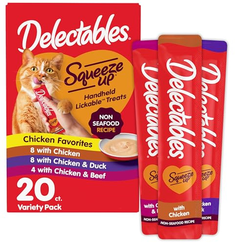 Delectables Squeeze Up Non-Seafood Variety Pack Lickable Cat Treat, 20 Count (Pack of 1)