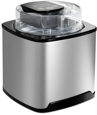 WAOCEO Machine à Glace Machine à crème glacée Molle, comptoir de 2.1 Quarts, Bol de congélation de Grande capacité, Yaourt à la crème glacée Fait Maison