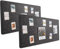 Whemyreat 2 Stück Filz Pinnwand Korkplatte (80x120 cm), Filz-Pinnwand mit selbstklebender Rückseite für Wände,Memo Board,DIY dekorative Schwarze Vision board mit Klettverschluss und Reißzwecken