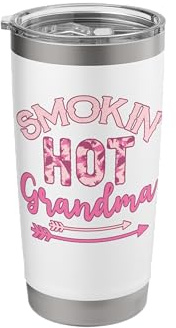 Smoking Hot Grandma Light Hot Pink Sexy Grandma Stainless Steel Insulated Tumbler