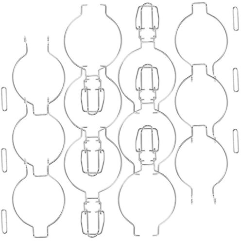 BESTonZON 12 Piezas De Accesorios Para Tarros De Conservas De Vidrio De Acero Inoxidable Abrazadera De Alambre Frascos De Vidrio De Boca Ancha Cierres De Hebilla Sellados,plateada