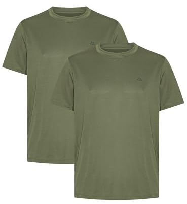 DANISH ENDURANCE Maglietta Uomo Palestra, Quick Dry, Pacco da 1 o 2 | T-shirt sportiva in materiali sostenibili, quick dry, traspirante e leggera, per fitness, palestra e uso quotidiano