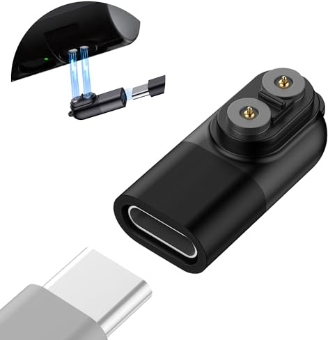 Ermorgen Laddningsadapter Typ C Kompatibel med LEDLENSER P&H Modelladapter, Magnetisk Laddare Passar Olika Ficklampor Och Pannlampor Inklusive P7R Core, H7R Core, H19R Signature, P18R - Svart