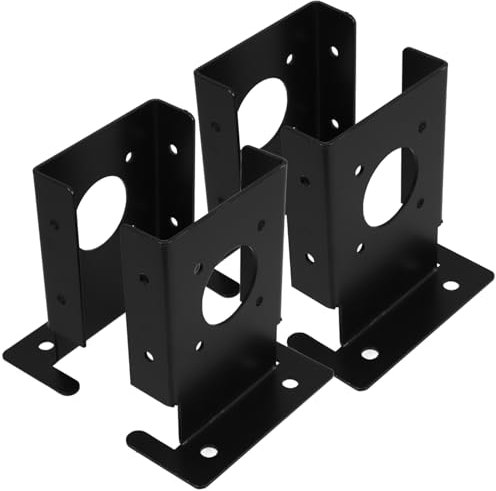 NUOBESTY 4pièces Supports De Clôture pour Jardin Base De Clôture Métal Kit De Fournitures De Support De Fixation pour Petite