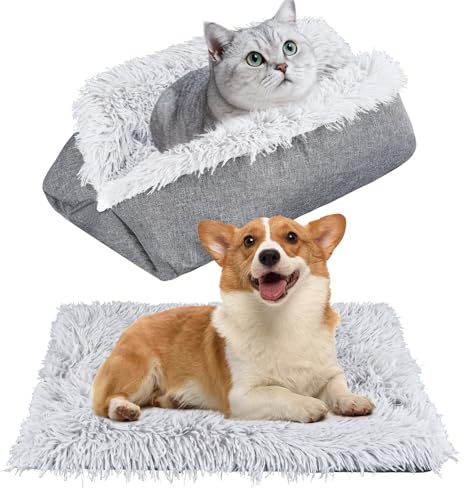 Manta Térmica para Gatos y Perros Pequeños, Mascotas Alfombrilla Autocalentado Reducción de Ruido 60x50cm, Camas Cojín Calefactor I Sin Electricidad y Baterías I Lavable Colchoneta Cómoda y Mullida