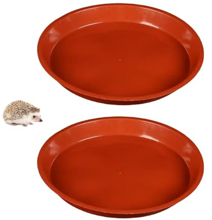 2-teiliges Igelnapf-Set für Futter und Wasser, flaches Design, 2 cm tiefes Design, Igel-Futterstation, langlebige Kunststoffschalen für den Außenbereich, Wildtiere, Garten, Haustierpflege