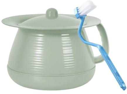 perfeclan Escupidera doméstica con tapa, cubo para inodoro, orinal multifunción, botella, orinal para interiores, viajes, picnic, Verde
