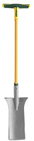 Leborgne, Louchet d'Arrachage Pro, Manche Tri-Matière En T, Tête Acier Au Carbone, Longueur Lame: 36 cm, Poignée béquille tri-matière extra large (25 cm), Bord d’attaque affûté sur les 3 faces