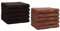 Betz 10 Stück Gästehandtücher Premium 100% Baumwolle Gästetuch-Set 30x50 cm Farbe Dunkelbraun und nussbraun
