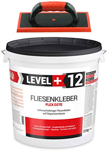 Set Kleberbox 20 Kg Fertig Fliesenkleber + Epoxit-Fugbrett 95mm x 250 mm Steinkleber Flexmörtel Weiß Innen Außen Dispersions-Kleber SET202