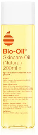 Bio Oil Body Natural Skin Care Oil (200ml) - Firming Skincare That Reduces Appearance Of Stretch Marks & Scars - Grease Free Moisturiser Lotion - With Vitamin E & Vitamin A