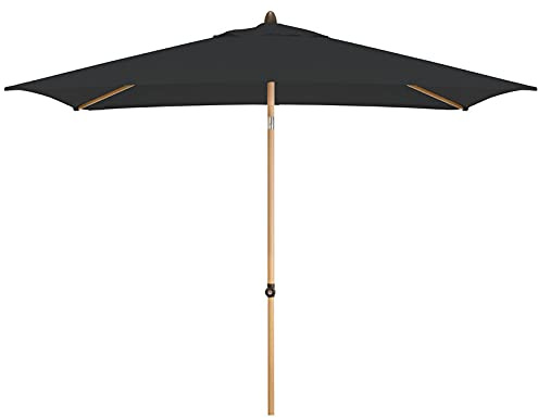 Doppler Sonnenschirm 'Act Wood Push Up', 250 x 200 cm anthrazit