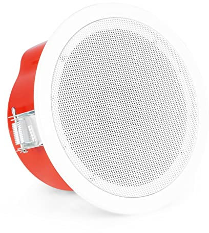 Power Dynamics CSF5 - Enceinte Plafond avec Grille de Protection 100V - Blanc, Puissance 6 Watts Haut-Parleur sans Fil, Grille en Métal Durable, Idéal pour Diffuser de la Musique en Intérieur