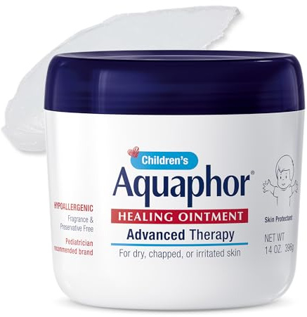 Aquaphor Children's Advanced Therapy Healing Ointment, 41% Petrolatum Skin Protectant Ointment for Minor Wound Care, Chapped or Cracked Skin and Lips, 14 Oz Jar