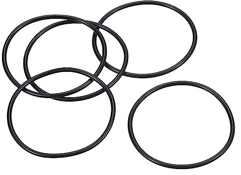 PATIKIL Nitrile Gomma O-Ring 50mm OD x 46mm ID x 2mm Larghezza, 5 Pezzi Metrico Sigillatura Guarnizione Anelli Rubinetti per Rubinetto Idraulica Automobilismo Riparazione, Nero