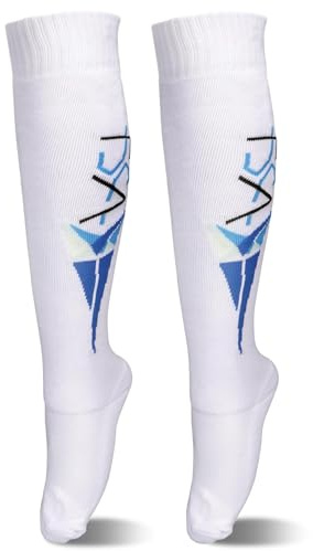 HERCHR Calcetines de Esgrima, Calcetines Largos Transpirables de Algodón Absorba el Sudor Medias Protectoras Elásticas para Esgrima para Niños y Adultos(L)