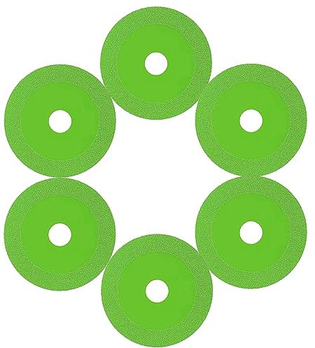 Teocpai 6 Disques Coupe Verre Lame de Scie Diamantée pour Meuleuse D'angle Disque à Tronçonner pour Couper le Verre, Jade, Cristal, Bouteilles de Vin, Carrelage