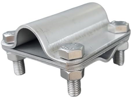 PAG Turbo GmbH® - Anschlussklemme Blitzschutz Tiefenerder Ø 20 mm Edelstahl Aufnahme Flacheisen oder 7-10mm Rundleitung